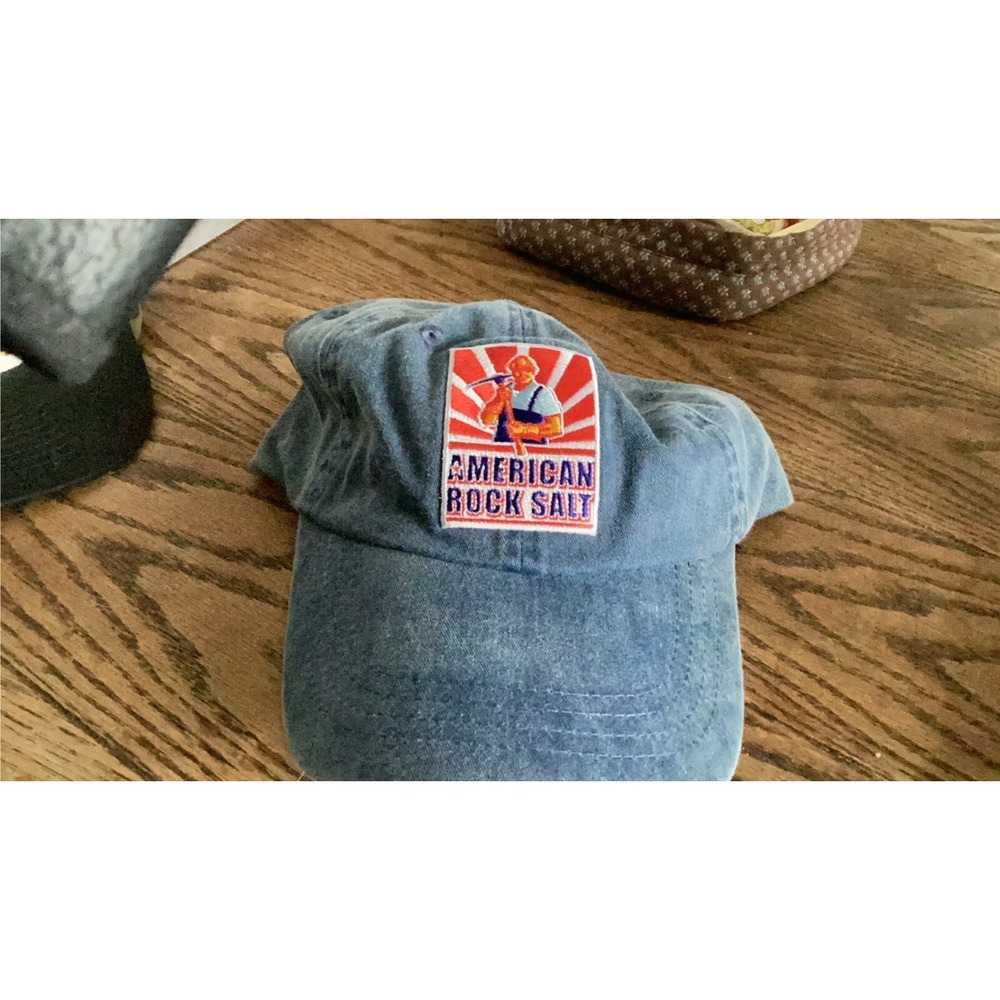 Vintage Speedway American Rock Salt Hat Blue Trucker Dad Cap Rare USA Made